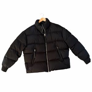 Moose Knuckles Black Quilted Reflective Puffer Down Jacket Large